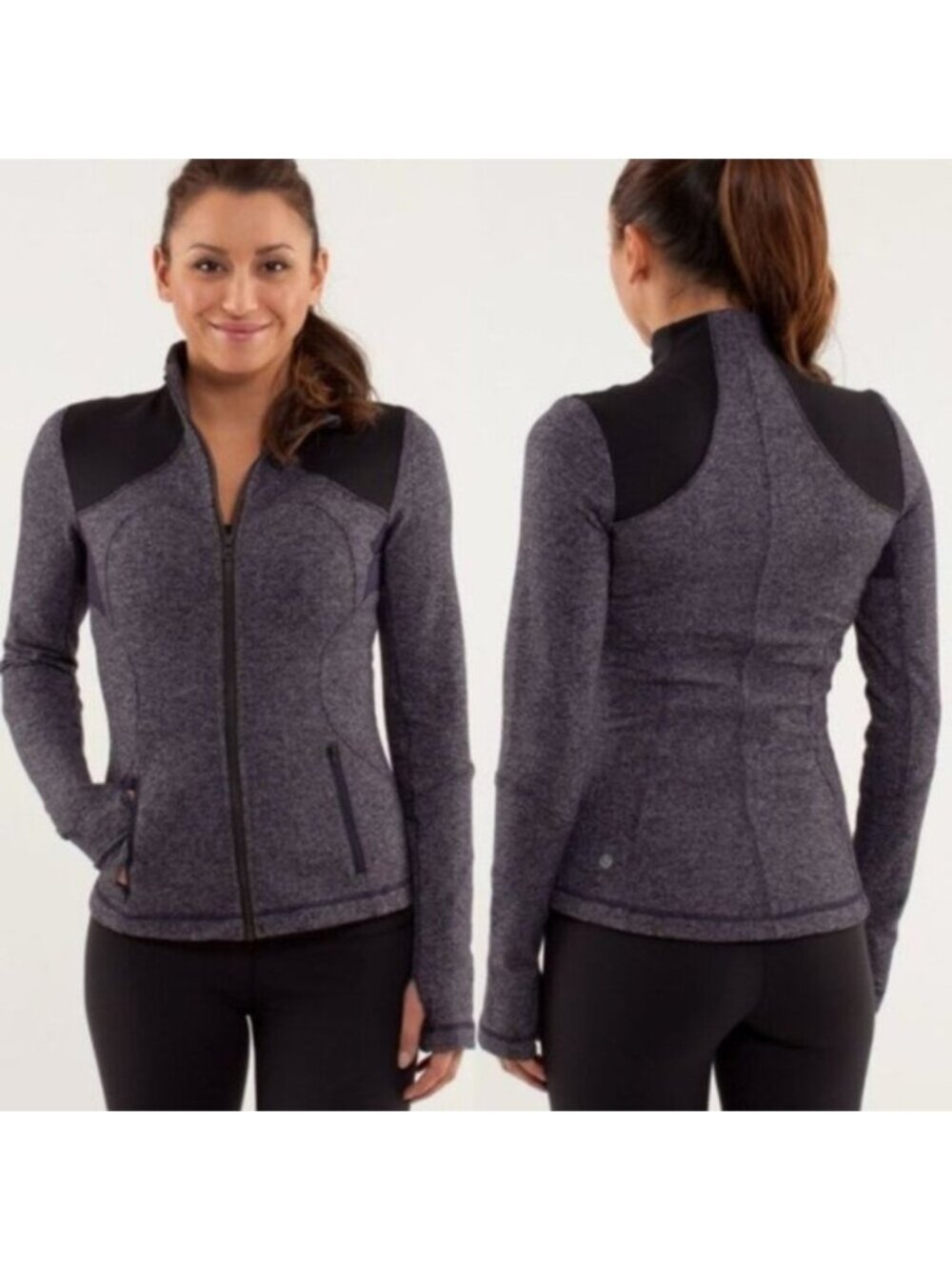 Lululemon Forme Jacket Herringbone Black Swan